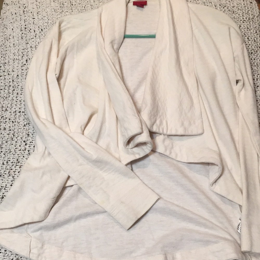 Women’s cream cardigan, size small.
